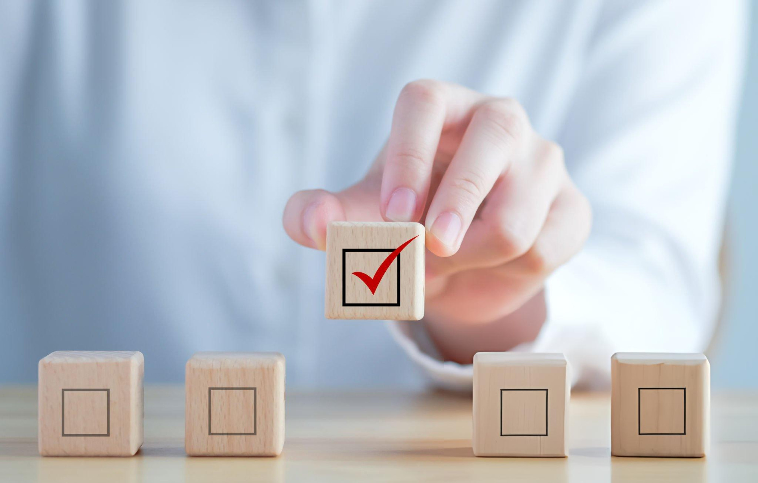 Hand selecting a checkbox for stem cell therapy candidate requirements in Arlington County, VA.