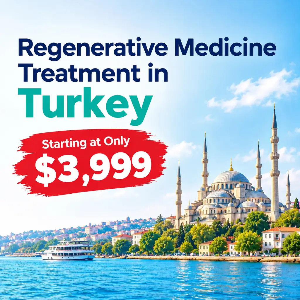 Affordable regenerative medicine stem cell treatment banner in Turkey